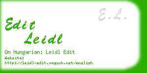 edit leidl business card